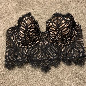 VS strapless lacy bodice